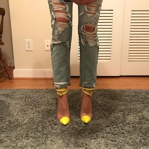 Neon Yellow Pumps